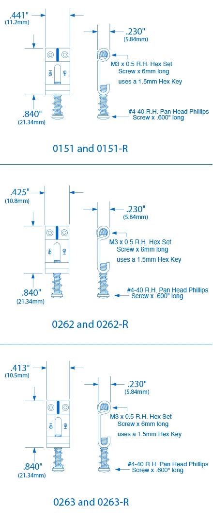 Highwood Contoured Vintage Saddles For Strat - Set Of 6 - StewMac 3 Highwood Contoured Vintage Saddles For Strat - Set Of 6 - StewMac - Image 3