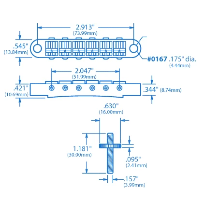 Gotoh Tune-o-matic Bridge With Standard Posts - StewMac 5 Gotoh Tune-o-matic Bridge With Standard Posts - StewMac - Image 5