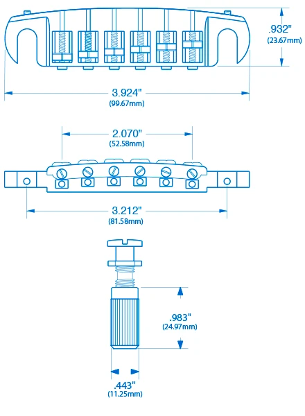 Schaller Signum Bridge - StewMac 2 Schaller Signum Bridge - StewMac - Image 2