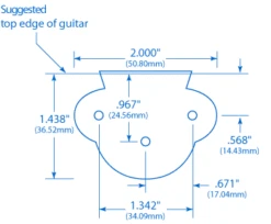 Thin Body Trapeze Tailpiece - StewMac 5 Thin Body Trapeze Tailpiece - StewMac -Luthier Tools Shop 0189 1spec