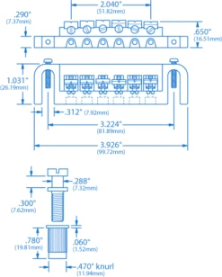 Adjustable Wraparound Bridge - StewMac -Luthier Tools Shop 0401 1spec