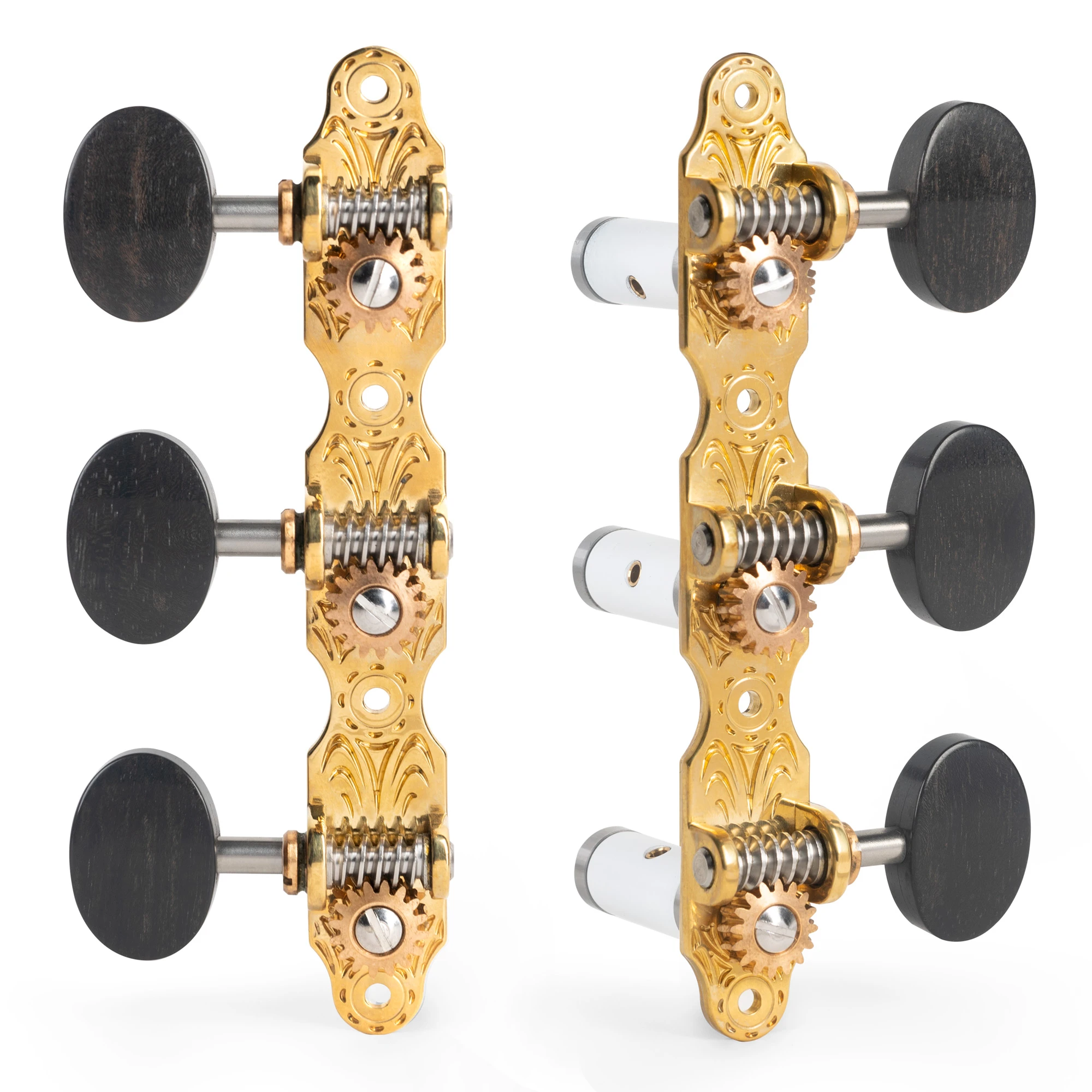 Sloane Classical Guitar Tuners With Ebony Knobs And Deco Baseplates - StewMac 4 Sloane Classical Guitar Tuners With Ebony Knobs And Deco Baseplates - StewMac - Image 4