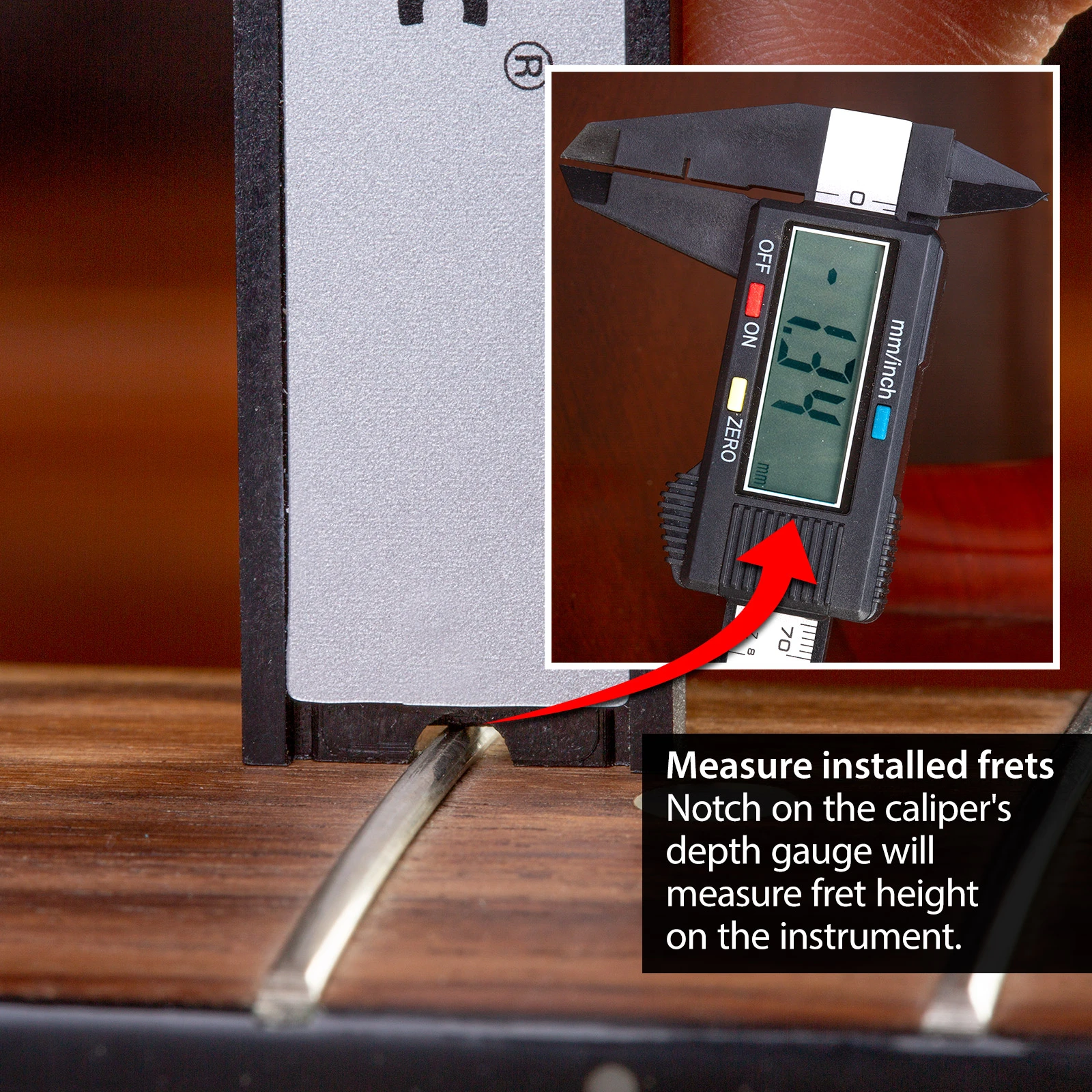 Featherweight Digital Caliper - StewMac 3 Featherweight Digital Caliper - StewMac - Image 3