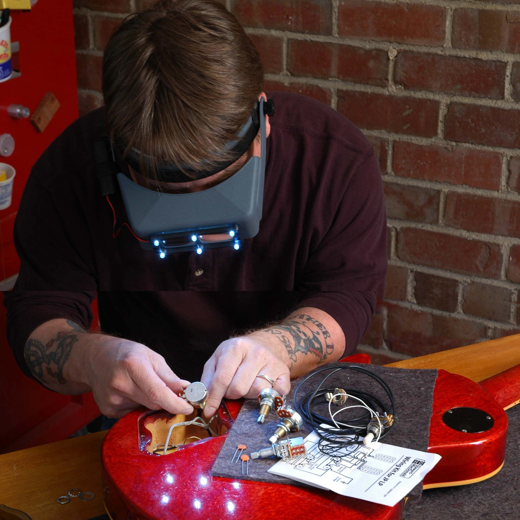 OptiVISOR Headband Magnifier - StewMac 2 OptiVISOR Headband Magnifier - StewMac - Image 2