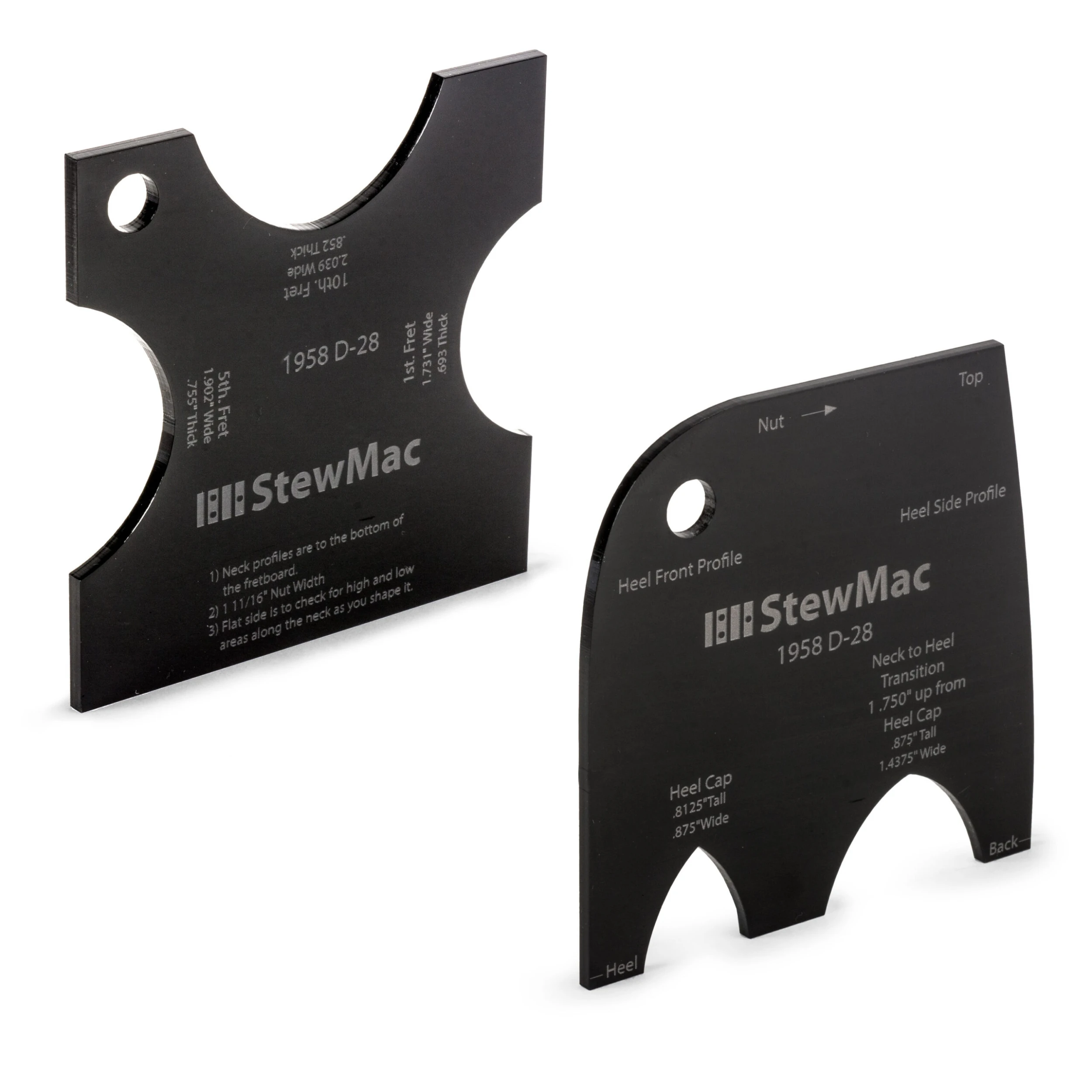 Neck Shaping Templates For Acoustic Guitar - StewMac 5 Neck Shaping Templates For Acoustic Guitar - StewMac - Image 5