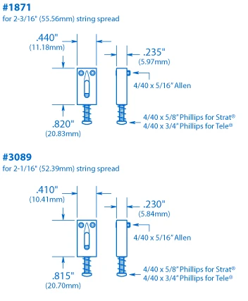 String Saver Saddles - StewMac 2 String Saver Saddles - StewMac - Image 2