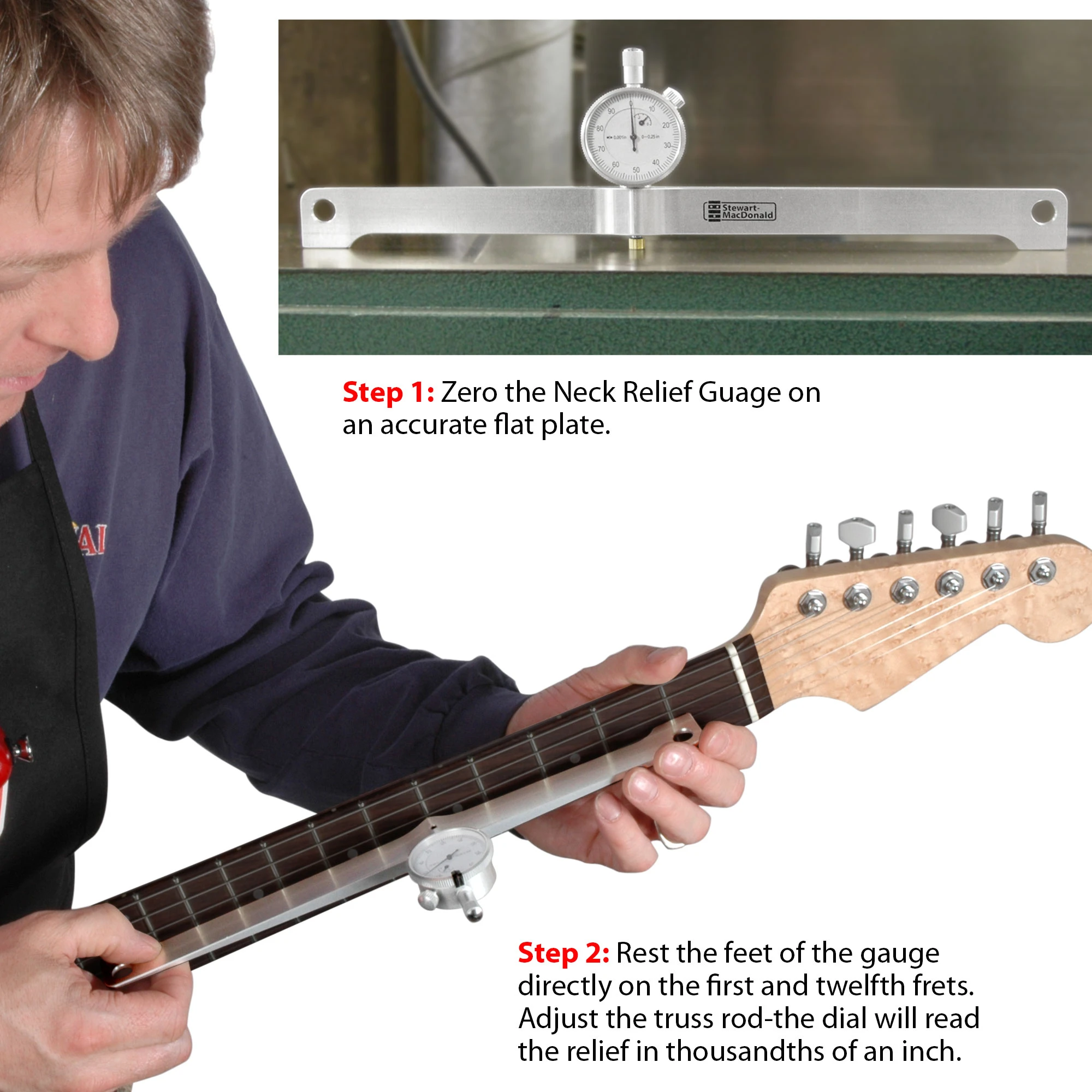 Neck Relief Gauge And Nut Slotting Gauge Set - StewMac 3 Neck Relief Gauge And Nut Slotting Gauge Set - StewMac - Image 3