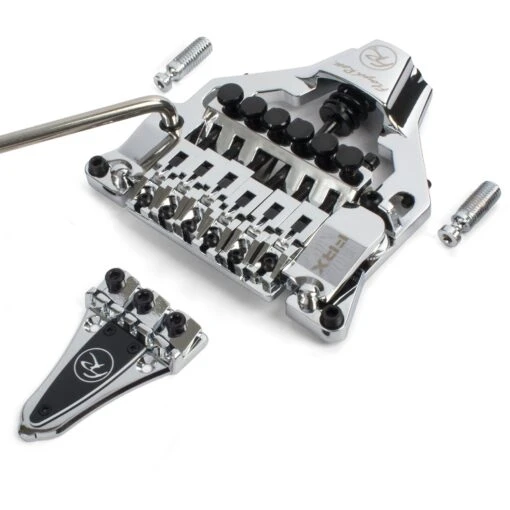 Floyd Rose FRX Surface-mount Tremolo System - StewMac -Luthier Tools Shop 2139 1 chrome20mainparts 1900px