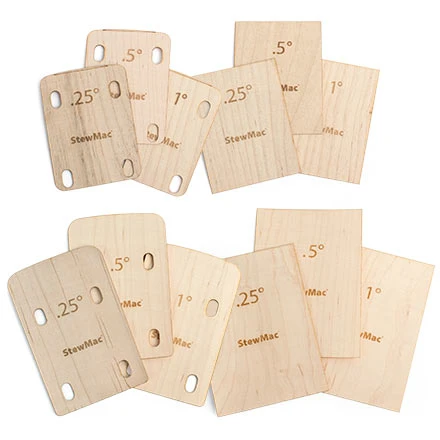 StewMac Neck Shim Shop Set Of 12 - StewMac 1 StewMac Neck Shim Shop Set Of 12 - StewMac