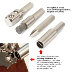 Guitar Tech Screwdriver Set - StewMac 9 Guitar Tech Screwdriver Set - StewMac -Luthier Tools Shop 3000 4 special bits 2200