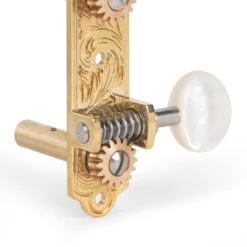 Waverly 3-On-Plate Guitar Tuners With Mother Of Pearl Knobs For Slotted Pegheads - StewMac 8 Waverly 3-On-Plate Guitar Tuners With Mother Of Pearl Knobs For Slotted Pegheads - StewMac -Luthier Tools Shop 3523 br detail 1500