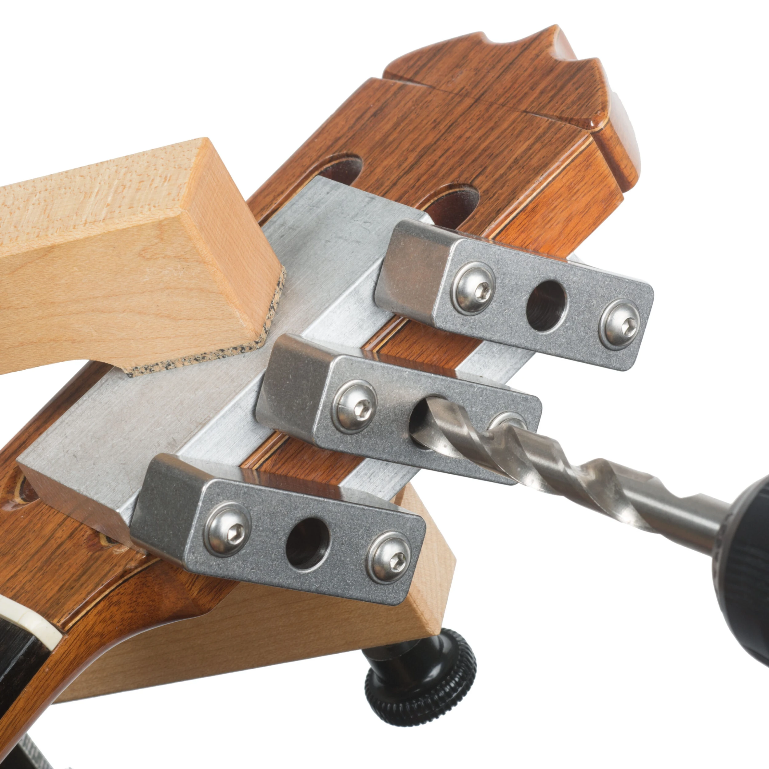Guitar Tuner Drill Jig For Slotted Headstocks - StewMac 1 Guitar Tuner Drill Jig For Slotted Headstocks - StewMac