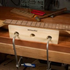 Tall Neck Support Caul - StewMac 7 Tall Neck Support Caul - StewMac -Luthier Tools Shop 4482 3 clamped for fretting 3000px