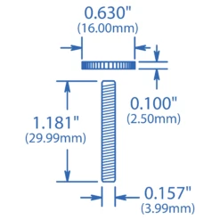 Posts/Thumbwheels For ABR-1 Tune-o-matic Bridges - StewMac -Luthier Tools Shop 4570 1spec
