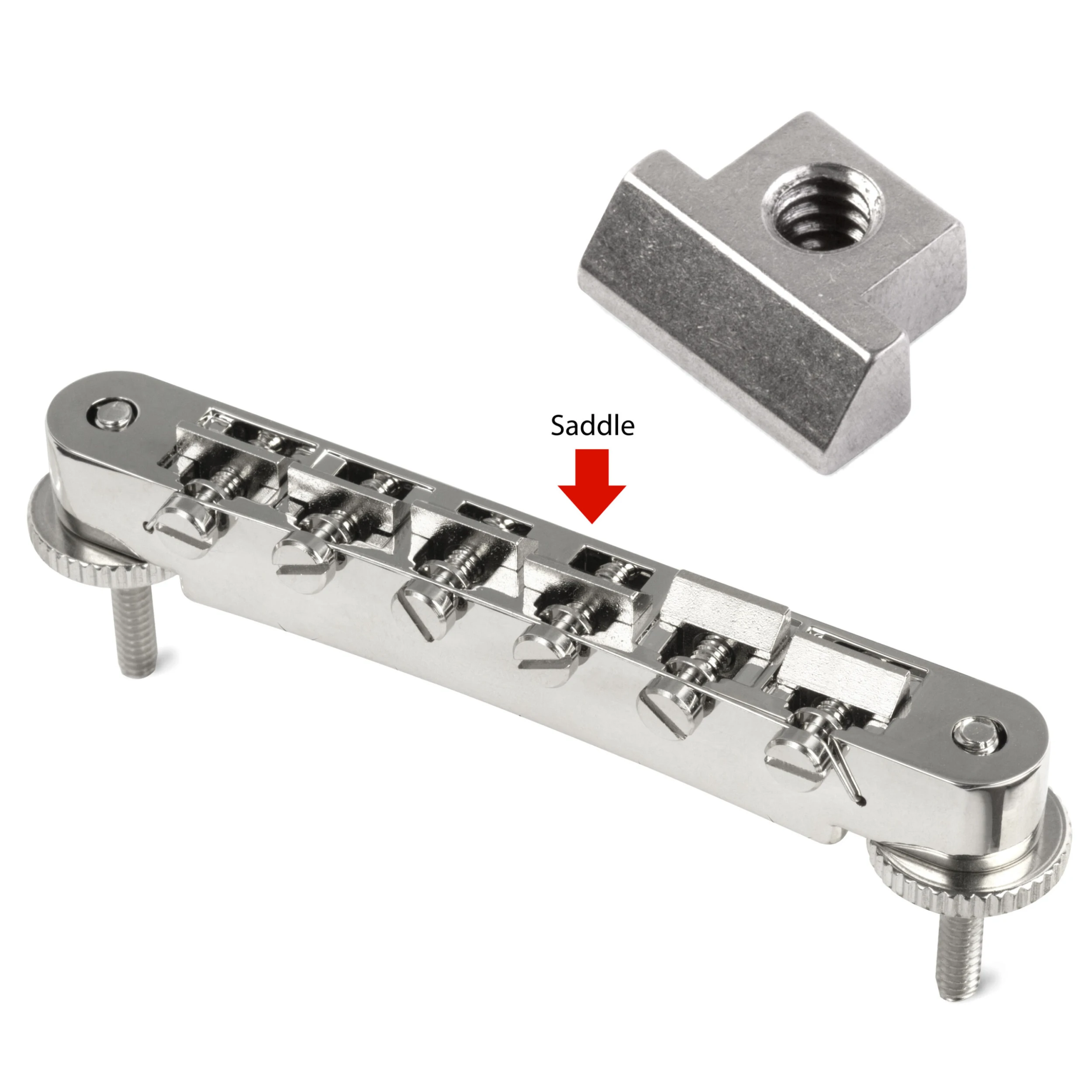 KTS Titanium Saddles For ABR-1 Tune-o-matic Bridge - Set Of 6 - StewMac 2 KTS Titanium Saddles For ABR-1 Tune-o-matic Bridge - Set Of 6 - StewMac - Image 2