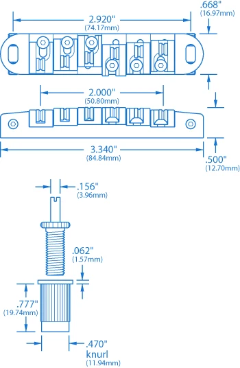 Locking Roller Bridge With Bigsby B70 Vibrato - StewMac 5 Locking Roller Bridge With Bigsby B70 Vibrato - StewMac - Image 5