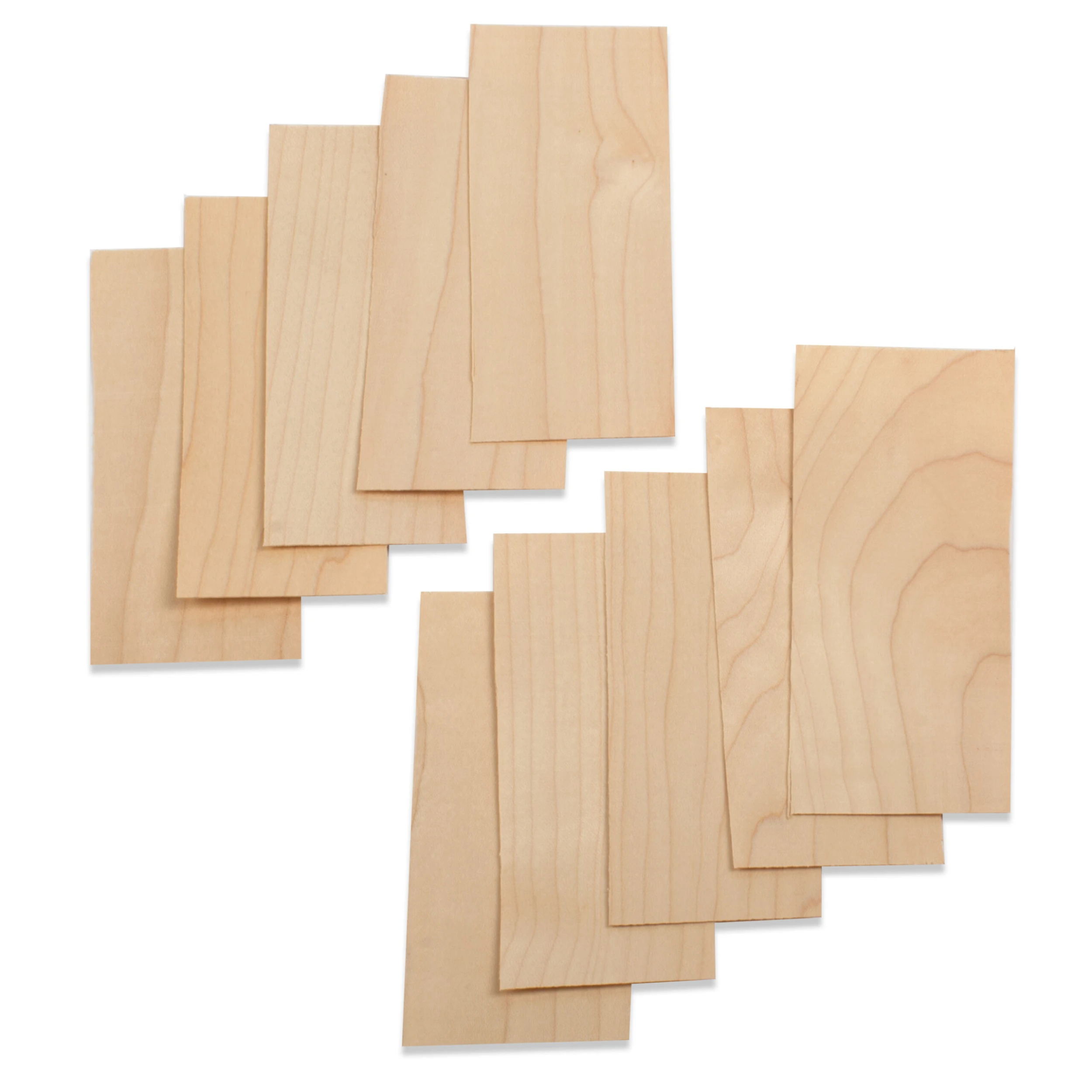 Maple Acoustic Guitar Neck Shims - Set Of 10 - StewMac 1 Maple Acoustic Guitar Neck Shims - Set Of 10 - StewMac
