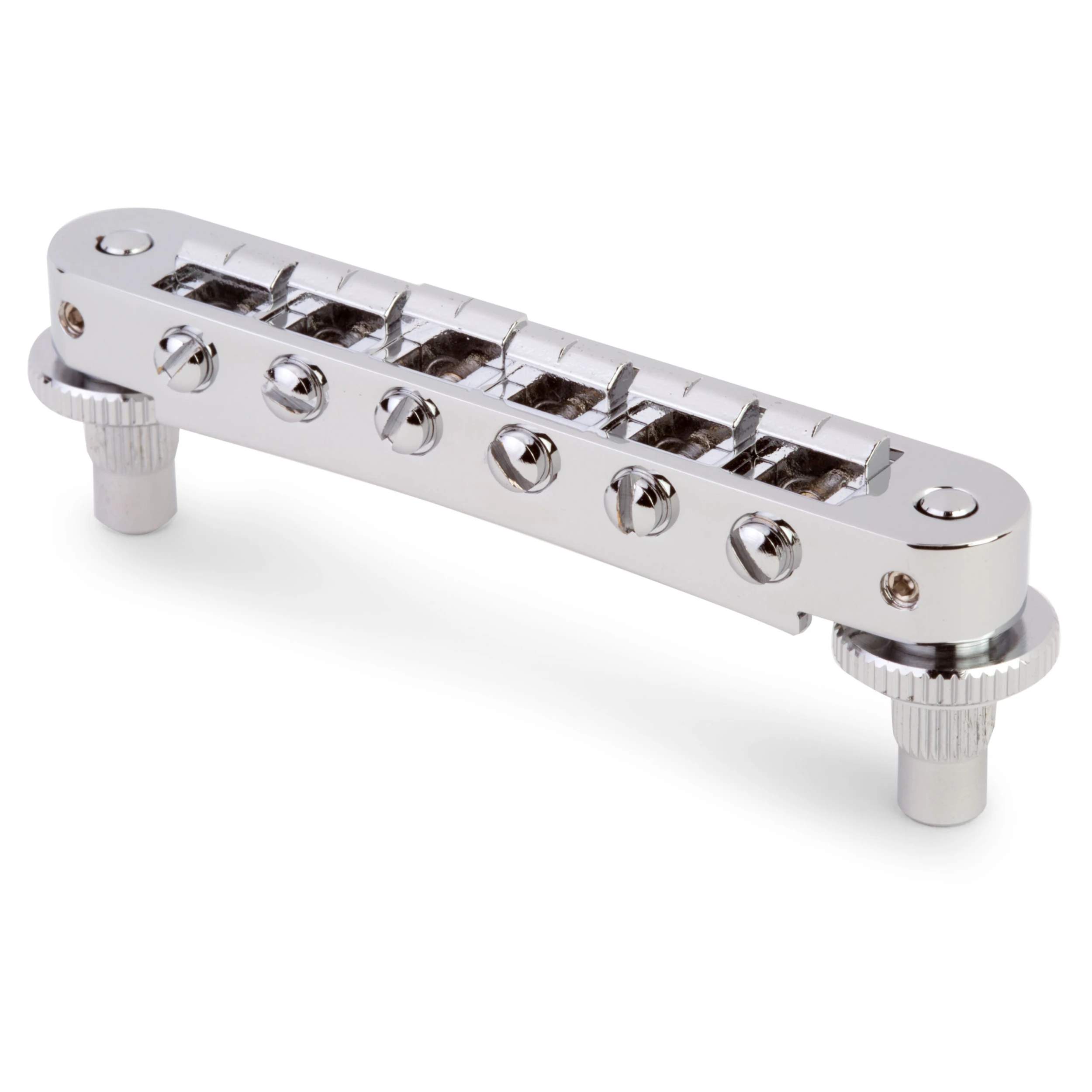 TonePros TP6A Aluminum Tune-o-matic Bridge With Bell Brass Saddles - StewMac 2 TonePros TP6A Aluminum Tune-o-matic Bridge With Bell Brass Saddles - StewMac - Image 2