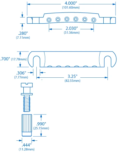 Gotoh Stop Tailpiece - StewMac 2 Gotoh Stop Tailpiece - StewMac - Image 2