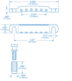 Gotoh Aluminum Stop Tailpiece - StewMac 9 Gotoh Aluminum Stop Tailpiece - StewMac -Luthier Tools Shop 5851 1spec