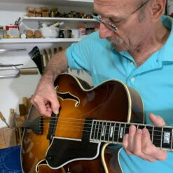 Benedetto Archtop Guitar Bridge - StewMac -Luthier Tools Shop m007660 6 bob adjusting bridge